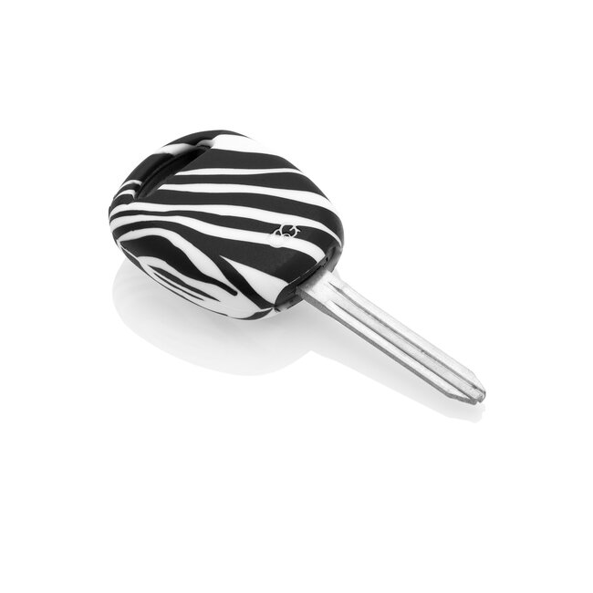 Capa para chave do carro compatível com Toyota - Capa Protetora de Chave Remota de Silicone - Tampa Remota FOB - Zebra