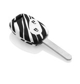 TBU car TBU car Autoschlüssel Hülle kompatibel mit Honda 2 Tasten - Schutzhülle aus Silikon - Auto Schlüsselhülle Cover in Zebra