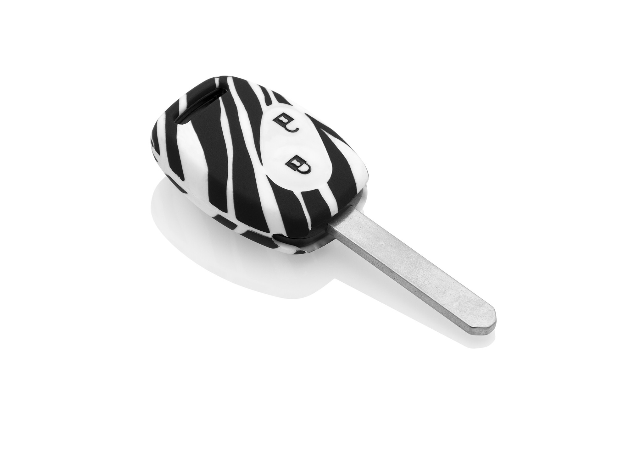 TBU car Honda Capa Silicone Chave do carro - Capa protetora - Tampa remota FOB - Zebra