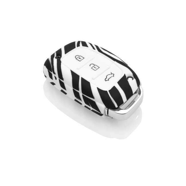 TBU car Cover chiavi auto compatibile con Hyundai - Copertura protettiva - Custodia Protettiva in Silicone - Zebra