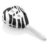 TBU car Toyota Capa Silicone Chave do carro - Capa protetora - Tampa remota FOB - Zebra