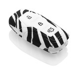 TBU car Ford Capa Silicone Chave do carro - Capa protetora - Tampa remota FOB - Zebra