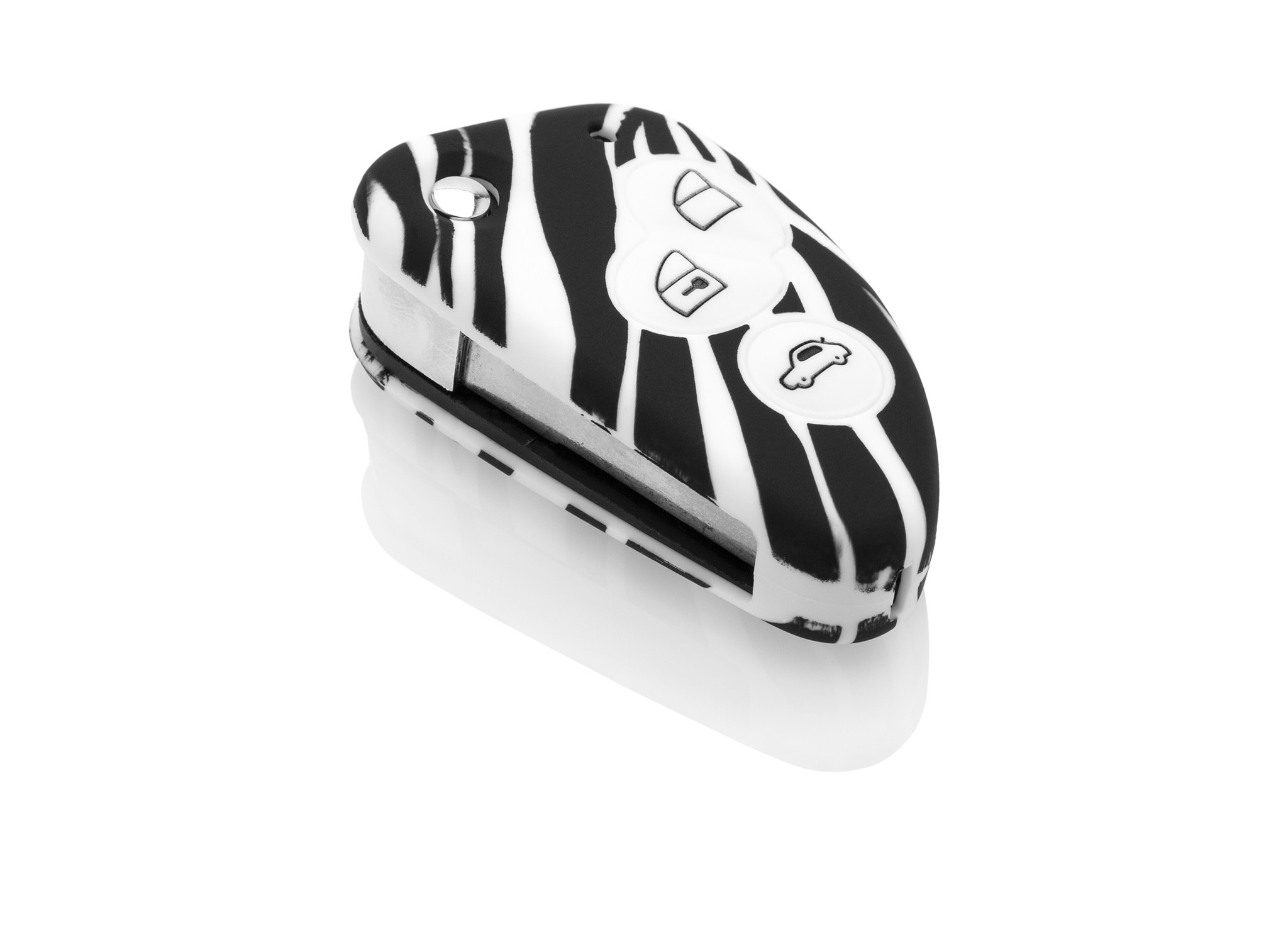 TBU car TBU car Cover chiavi auto compatibile con Alfa Romeo - Copertura protettiva - Custodia Protettiva in Silicone - Zebra