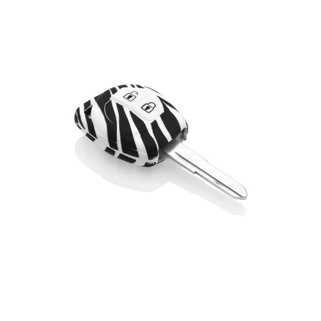 Capa para chave do carro compatível com Opel - Capa Protetora de Chave Remota de Silicone - Tampa Remota FOB - Zebra
