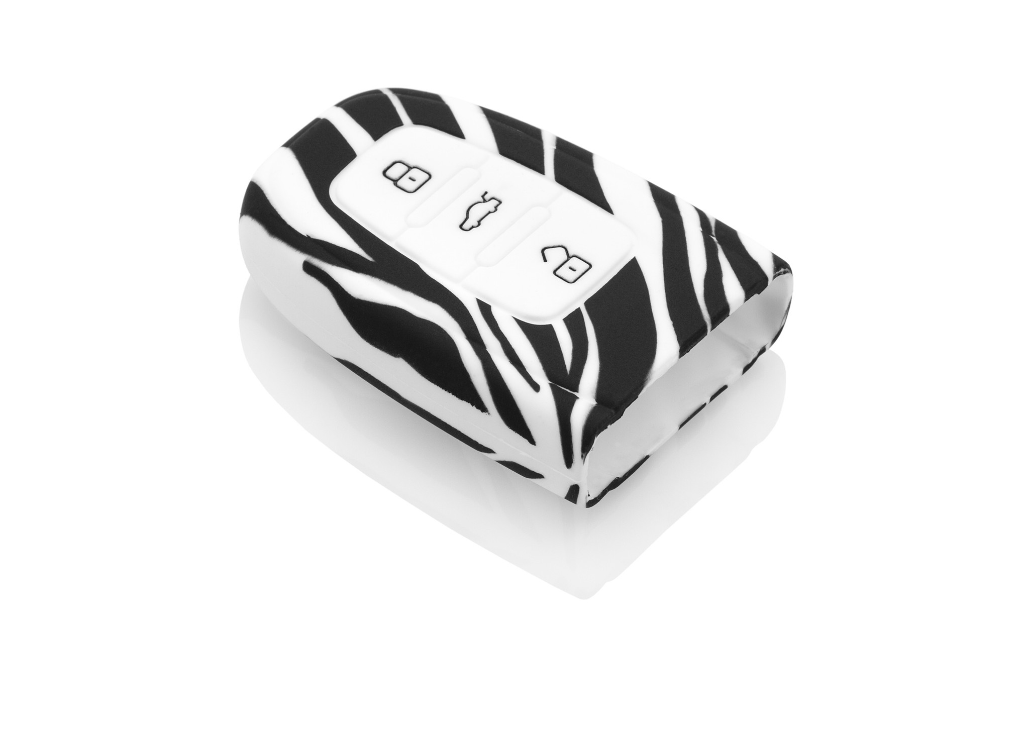 TBU car TBU car Cover chiavi auto compatibile con Audi - Copertura protettiva - Custodia Protettiva in Silicone - Zebra