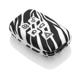 TBU car Range Rover Capa Silicone Chave do carro - Capa protetora - Tampa remota FOB - Zebra