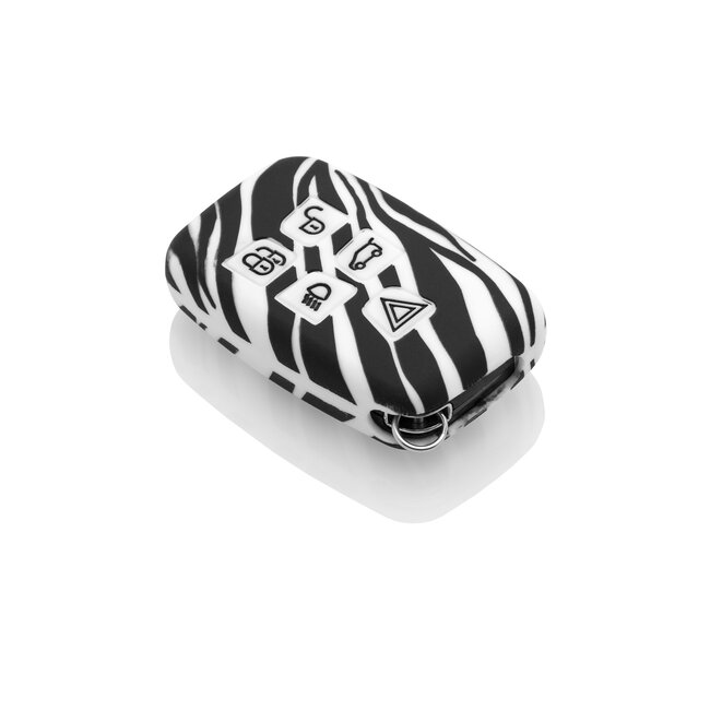Capa para chave do carro compatível com Range Rover - Capa Protetora de Chave Remota de Silicone - Tampa Remota FOB - Zebra