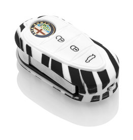 TBU car Alfa Romeo Capa Silicone Chave - Zebra