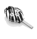 TBU car TBU car Car key cover compatible with Smart - Silicone Protective Remote Key Shell - FOB Case Cover - Zebra