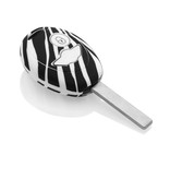 TBU car Mini Capa Silicone Chave do carro - Capa protetora - Tampa remota FOB - Zebra