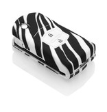 TBU car Mazda Capa Silicone Chave do carro - Capa protetora - Tampa remota FOB - Zebra