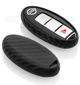 TBU car Nissan Funda Carcasa llave - Carbon