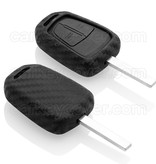 TBU car Opel Capa Silicone Chave do carro - Capa protetora - Tampa remota FOB - Carbon