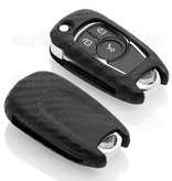 TBU car TBU car Housse de Protection clé compatible avec Opel - Coque Cover Housse étui en Silicone - Carbon