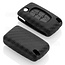 Car key cover compatible with Peugeot - Silicone Protective Remote Key Shell - FOB Case Cover - Carbon