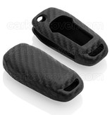 TBU car TBU car Housse de Protection clé compatible avec Ford - Coque Cover Housse étui en Silicone - Carbon