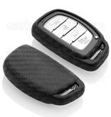 TBU car TBU car Car key cover compatible with Hyundai - Silicone Protective Remote Key Shell - FOB Case Cover - Carbon