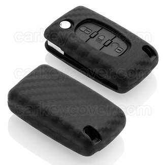 TBU car® Citro√´n Capa Silicone Chave - Carbon