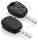 TBU car Citro√´n Capa Silicone Chave do carro - Capa protetora - Tampa remota FOB - Carbon