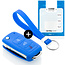 Capa para chave do carro compatível com VW - Capa Protetora de Chave Remota de Silicone - Tampa Remota FOB - Azul