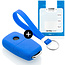 Capa para chave do carro compatível com VW - Capa Protetora de Chave Remota de Silicone - Tampa Remota FOB - Azul
