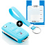 Capa para chave do carro compatível com VW - Capa Protetora de Chave Remota de Silicone - Tampa Remota FOB - Azul claro