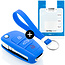 Capa para chave do carro compatível com Audi - Capa Protetora de Chave Remota de Silicone - Tampa Remota FOB - Azul