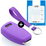 Capa para chave do carro compatível com Audi - Capa Protetora de Chave Remota de Silicone - Tampa Remota FOB - Roxo