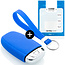 Capa para chave do carro compatível com Audi - Capa Protetora de Chave Remota de Silicone - Tampa Remota FOB - Azul