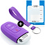 Capa para chave do carro compatível com Audi - Capa Protetora de Chave Remota de Silicone - Tampa Remota FOB - Roxo