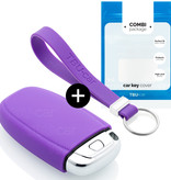 TBU car TBU car Funda Carcasa llave compatible con Audi - Funda de Silicona - Cover de Llave Coche - Violeta