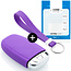 Capa para chave do carro compatível com Audi - Capa Protetora de Chave Remota de Silicone - Tampa Remota FOB - Roxo