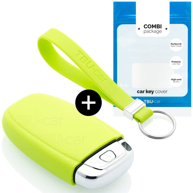 Capa para chave do carro compatível com Audi - Capa Protetora de Chave Remota de Silicone - Tampa Remota FOB - Verde lima