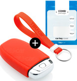 TBU car TBU car Funda Carcasa llave compatible con Audi - Funda de Silicona - Cover de Llave Coche - Rojo