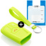 Capa para chave do carro compatível com Audi - Capa Protetora de Chave Remota de Silicone - Tampa Remota FOB - Verde lima