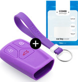 TBU car Audi Capa Silicone Chave do carro - Capa protetora - Tampa remota FOB - Roxo