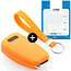 Capa para chave do carro compatível com Audi - Capa Protetora de Chave Remota de Silicone - Tampa Remota FOB - Laranja