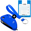 Capa para chave do carro compatível com Alfa Romeo - Capa Protetora de Chave Remota de Silicone - Tampa Remota FOB - Azul
