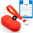 Capa para chave do carro compatível com Alfa Romeo - Capa Protetora de Chave Remota de Silicone - Tampa Remota FOB - Vermelho