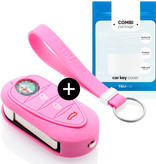 TBU car TBU car Car key cover compatible with Alfa Romeo - Silicone Protective Remote Key Shell - FOB Case Cover - Pink