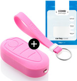 TBU car TBU car Car key cover compatible with Alfa Romeo - Silicone Protective Remote Key Shell - FOB Case Cover - Pink