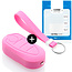 Capa para chave do carro compatível com Alfa Romeo - Capa Protetora de Chave Remota de Silicone - Tampa Remota FOB - Rosa