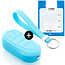 Capa para chave do carro compatível com Alfa Romeo - Capa Protetora de Chave Remota de Silicone - Tampa Remota FOB - Azul claro
