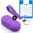 Capa para chave do carro compatível com Alfa Romeo - Capa Protetora de Chave Remota de Silicone - Tampa Remota FOB - Roxo