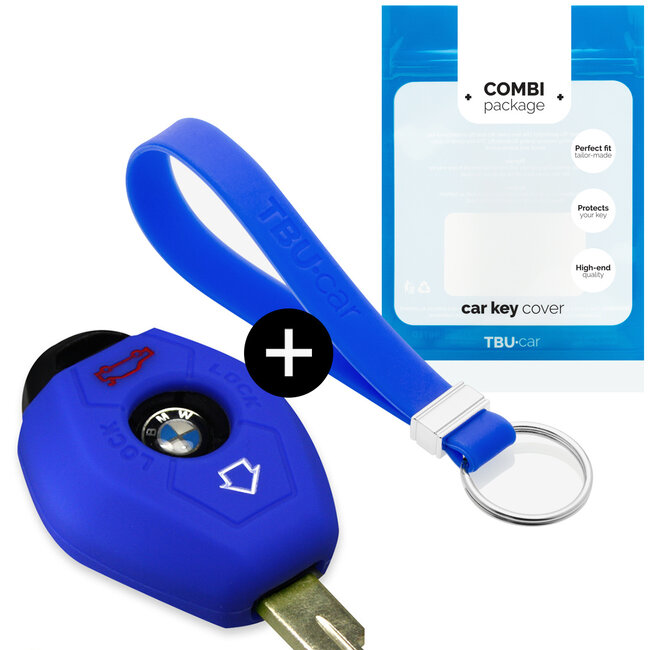 Sleutel cover compatibel met BMW - Silicone sleutelhoesje - beschermhoesje autosleutel - Blauw