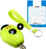 TBU car BMW Capa Silicone Chave do carro - Capa protetora - Tampa remota FOB - Verde lima