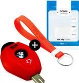 TBU car BMW Capa Silicone Chave do carro - Capa protetora - Tampa remota FOB - Vermelho