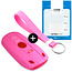 Capa para chave do carro compatível com BMW - Capa Protetora de Chave Remota de Silicone - Tampa Remota FOB - Rosa