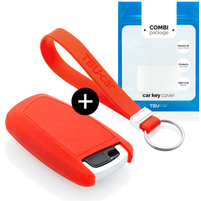 Capa para chave do carro compatível com BMW - Capa Protetora de Chave Remota de Silicone - Tampa Remota FOB - Vermelho