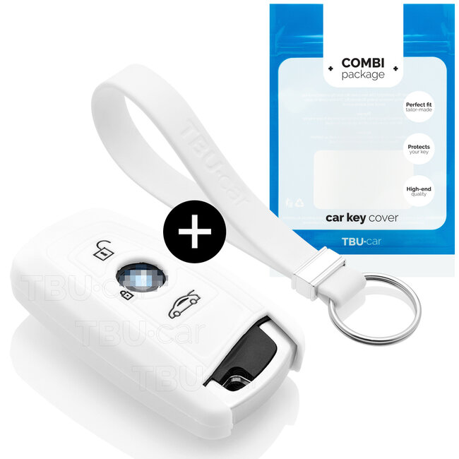 Funda Carcasa llave compatible con BMW - Funda de Silicona - Cover de Llave Coche - Blanco